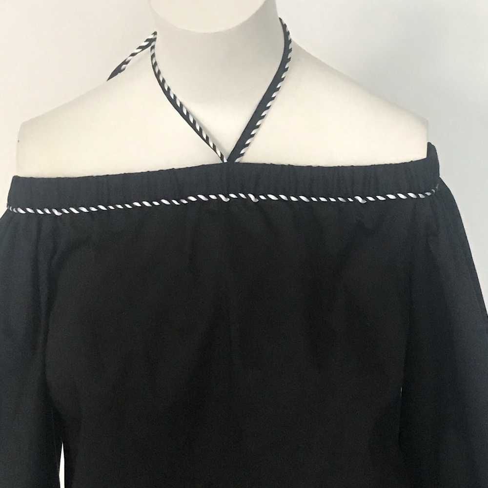 Alexis off the shoulder top with tie halter